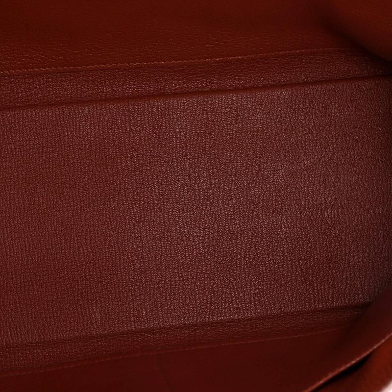 Hermes Kelly Handbag Brown Clemence with Gold Hardware 35 - 6