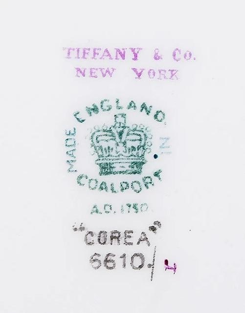 Set of 12 Fine Coalport for Tiffany Co Corea Pattern Plates 8 3/4" - 6