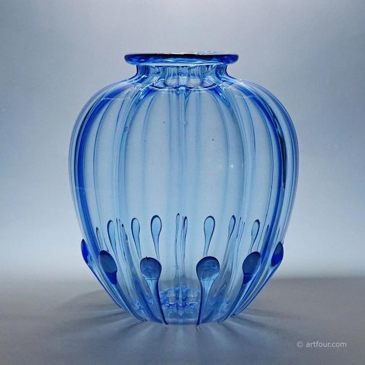 Large Vetro Soffiato Glass Vase by Vittorio Zecchin for Venini Murano 1924 - 2