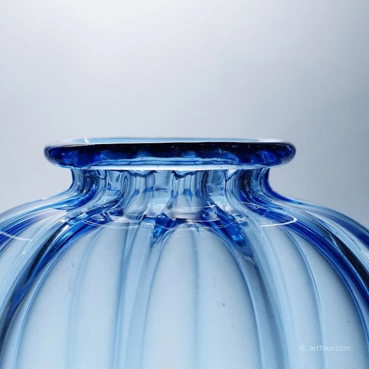 Large Vetro Soffiato Glass Vase by Vittorio Zecchin for Venini Murano 1924 - 5