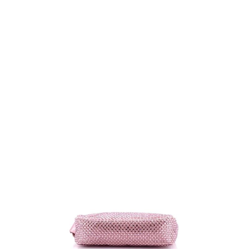 Prada Re-Edition 2000 Hobo Crystal Embellished Satin Mini - 4