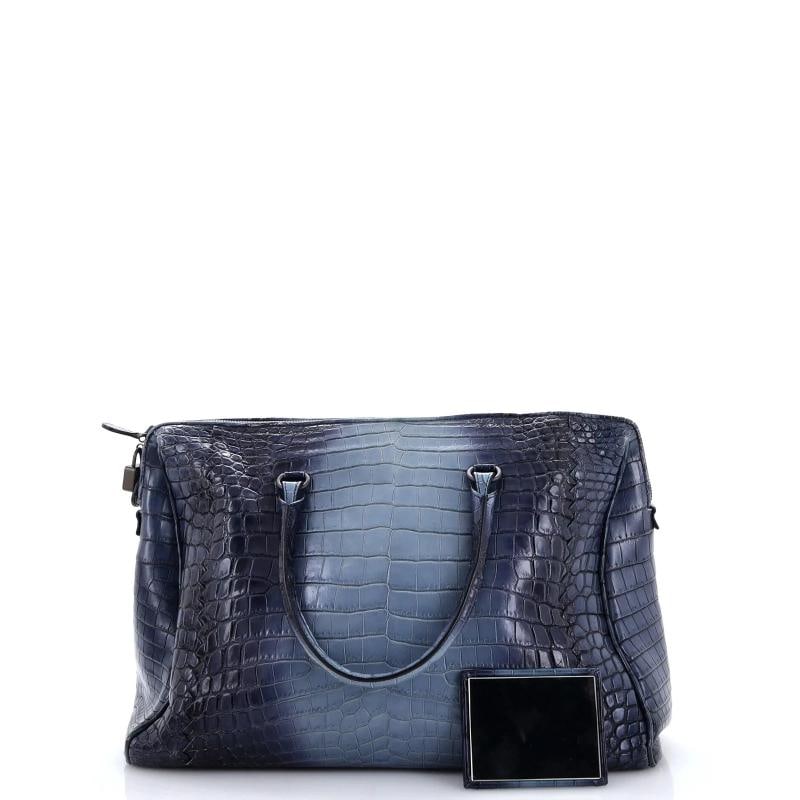 Bottega Veneta Flannel Handbag Cocco Glace Crocodile - 2