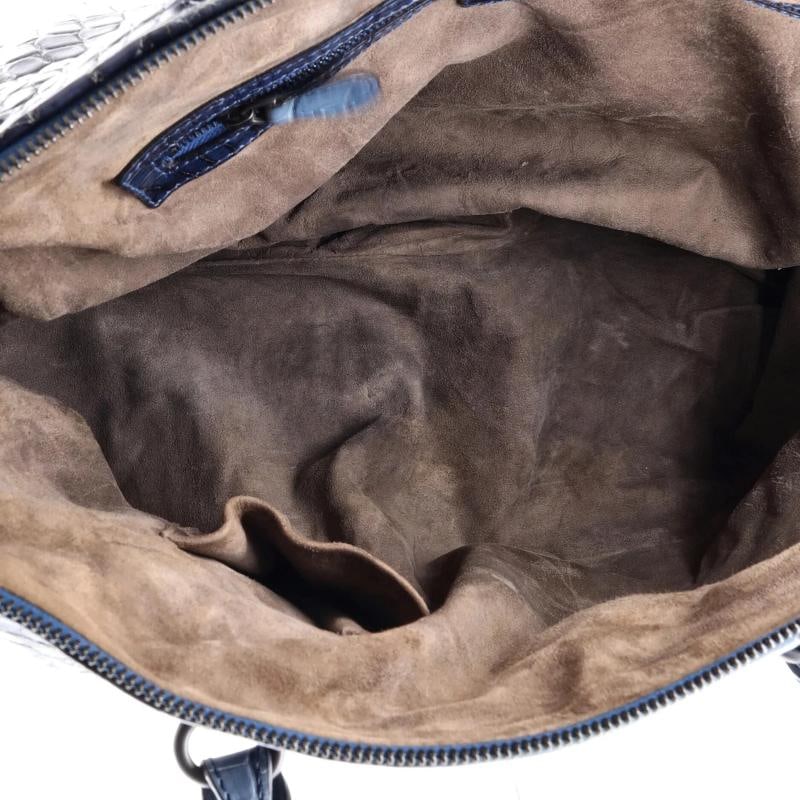 Bottega Veneta Flannel Handbag Cocco Glace Crocodile - 6