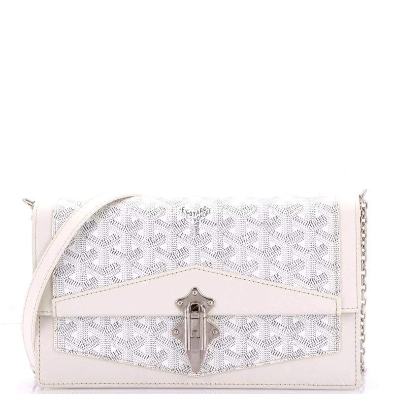 Goyard Duchesse Marie-Caroline Bag Coated Canvas Small: Accessories: Dust Bag, With Strap Measurements: Height 6", Width 10", Depth 2.5". Condition: Pre-owned - Excellent,Brand: Goyard,Exterior Material: Canvas Coated, Leather,Style: Cross Body Bags,Exteri