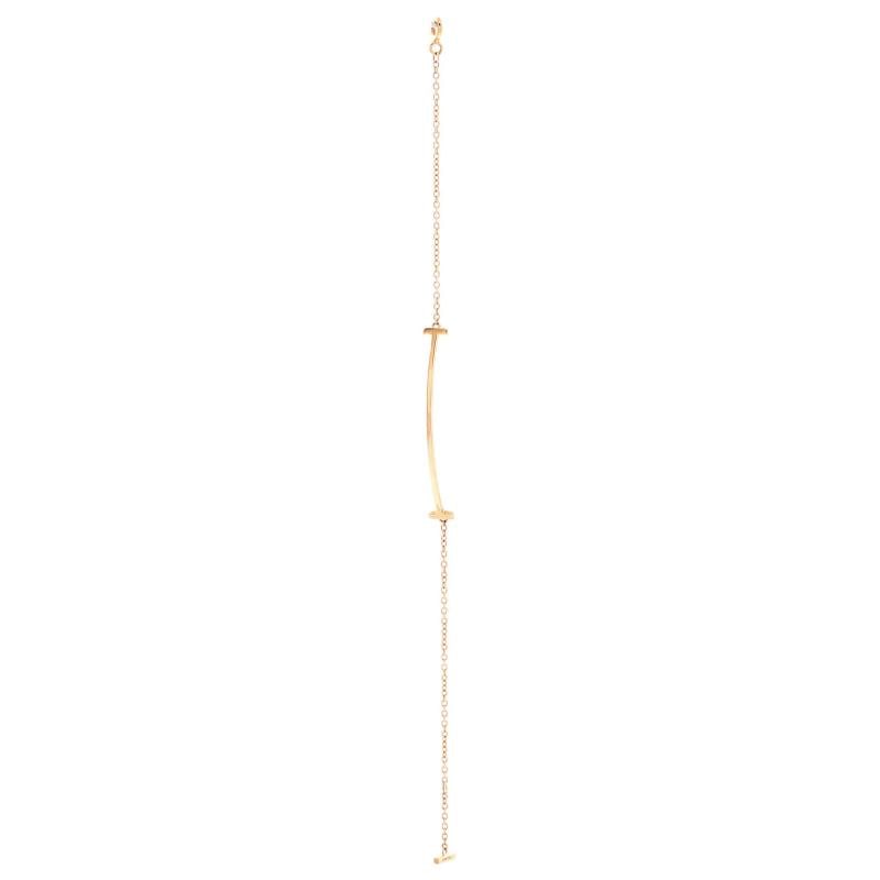 Tiffany & Co. T Smile Chain Bracelet 18K Rose Gold Medium - 3