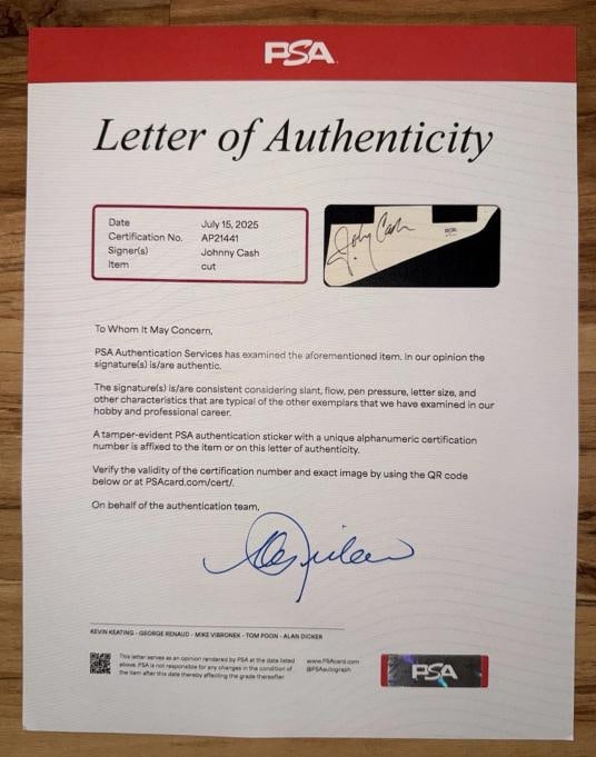 Johnny Cash Signed Les Paul Epiphone Guitar (PSA LOA) - 2