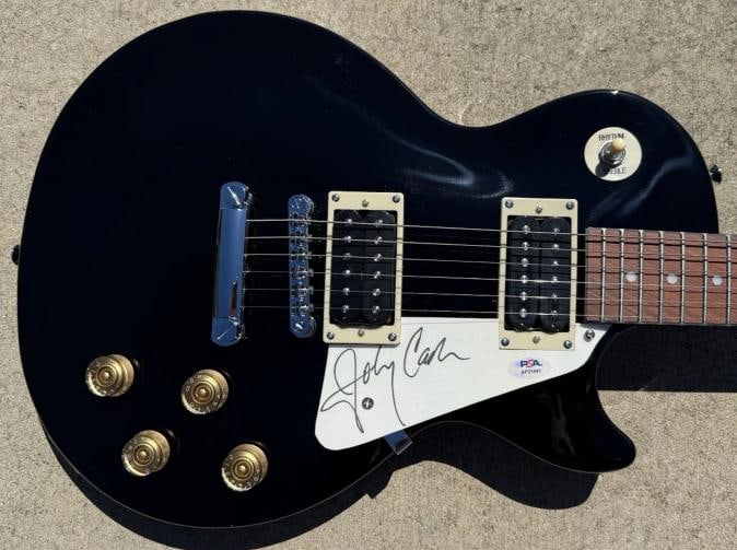 Johnny Cash Signed Les Paul Epiphone Guitar (PSA LOA) - 5