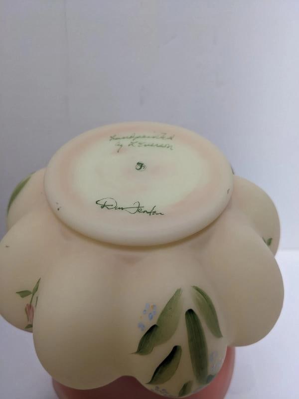 Fenton Art Glass Vase~Signed~(8"H x 5.75"W) - 10