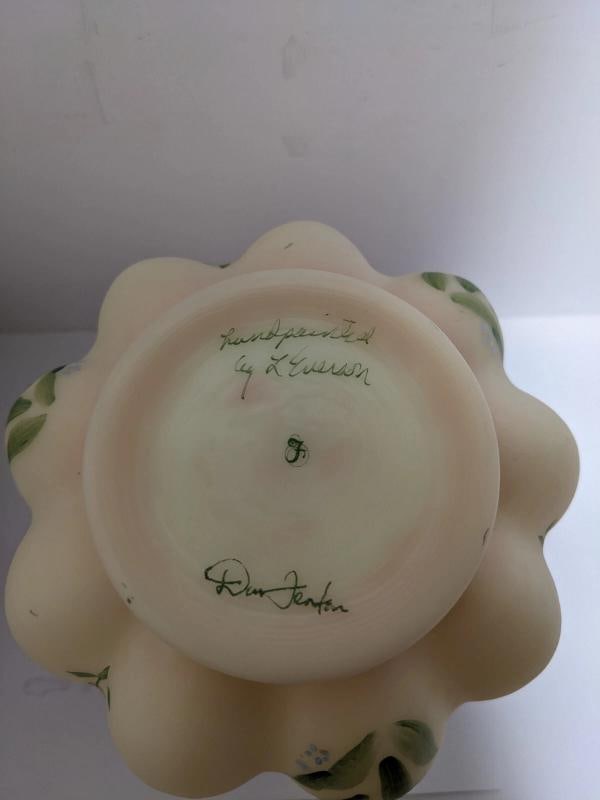 Fenton Art Glass Vase~Signed~(8"H x 5.75"W) - 11