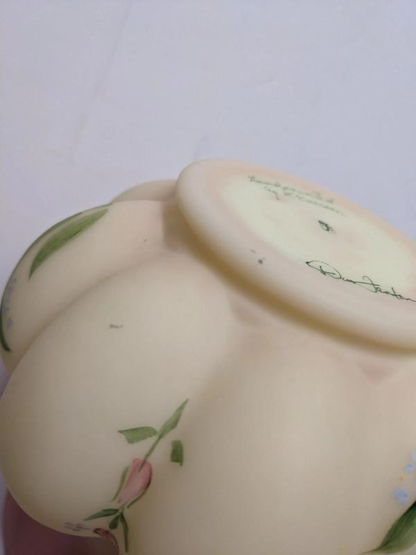Fenton Art Glass Vase~Signed~(8"H x 5.75"W) - 13