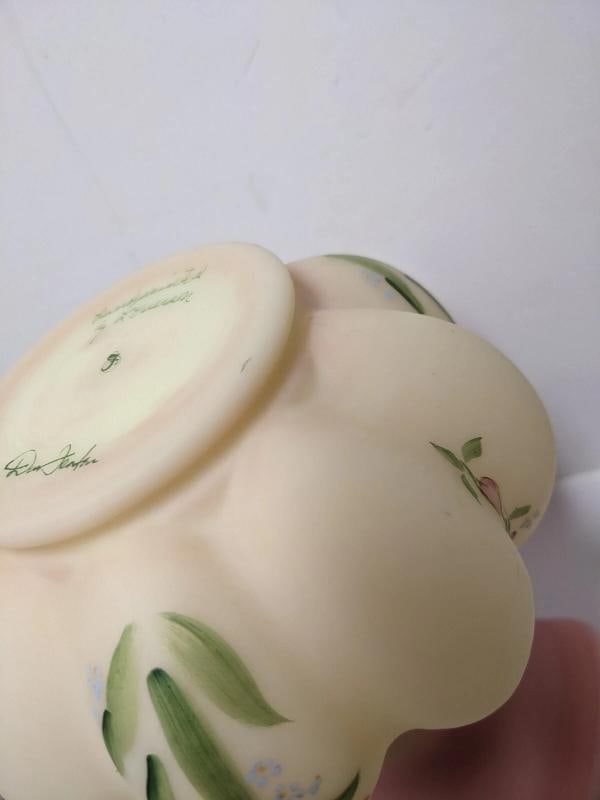 Fenton Art Glass Vase~Signed~(8"H x 5.75"W) - 14