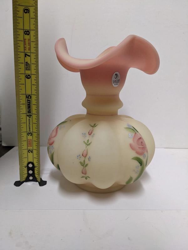 Fenton Art Glass Vase~Signed~(8"H x 5.75"W) - 16