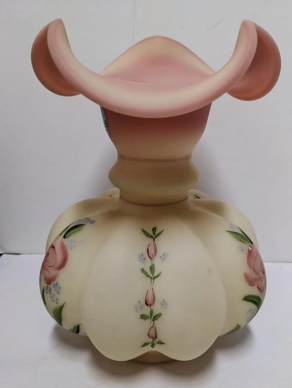 Fenton Art Glass Vase~Signed~(8"H x 5.75"W) - 2