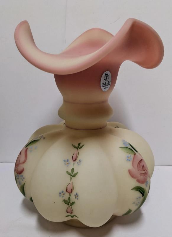 Fenton Art Glass Vase~Signed~(8"H x 5.75"W) - 6