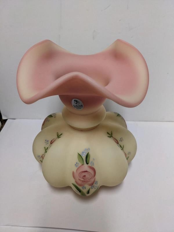 Fenton Art Glass Vase~Signed~(8"H x 5.75"W) - 9