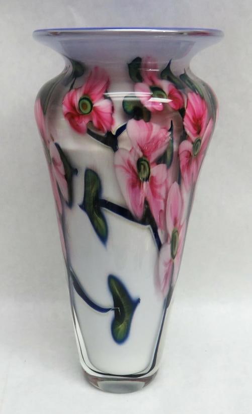 John Lotton Signed Art Glass Vase~(11"H x 5.25" Diameter) - 2