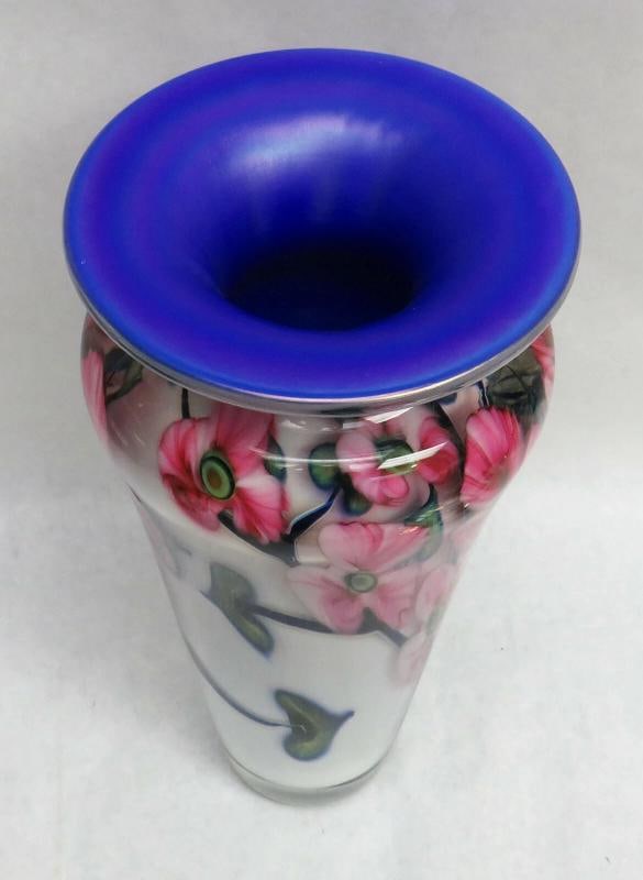 John Lotton Signed Art Glass Vase~(11"H x 5.25" Diameter) - 3