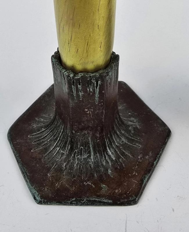 Set Of 2~ TIFFANY STUDIOS GOLD FAVRILLE GLASS VASES~SIGNED~(11.25" x 3.25") - 3