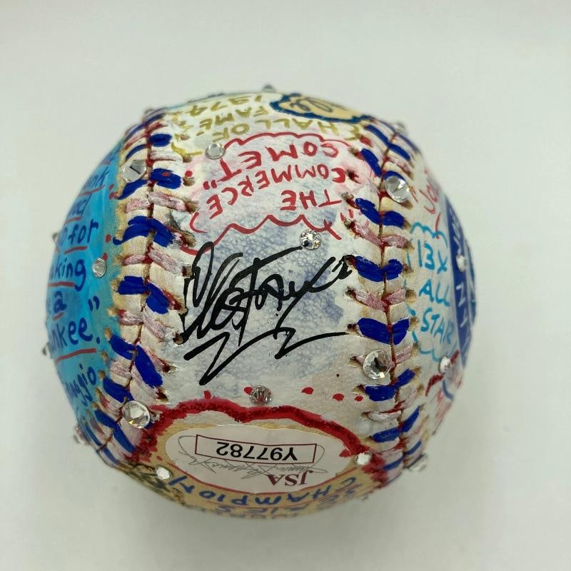 Mickey Mantle & Joe Dimaggio Signed Charles Fazzino Pop Art Baseball PSA RARE - 6
