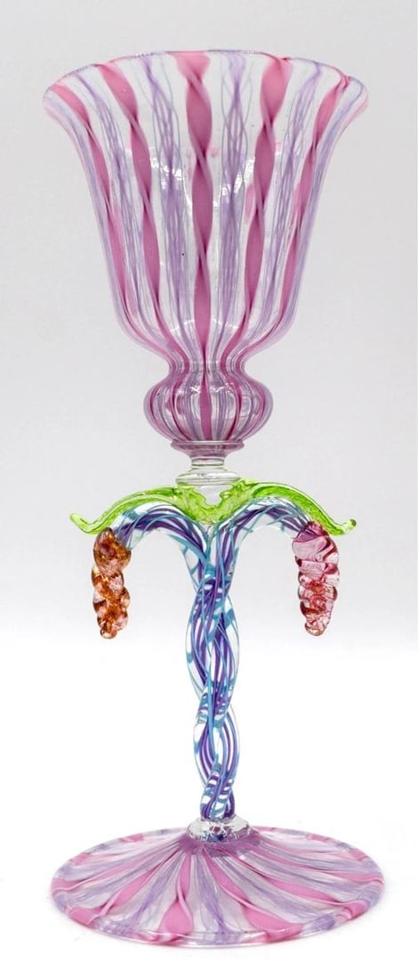 Amazing Antique Venetian Murano Hand Blown Presentation Goblet, Circa 1920 (1 of 10)