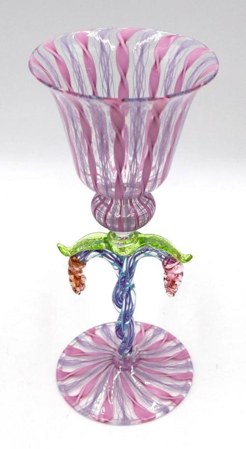 Amazing Antique Venetian Murano Hand Blown Presentation Goblet, Circa 1920 - 3