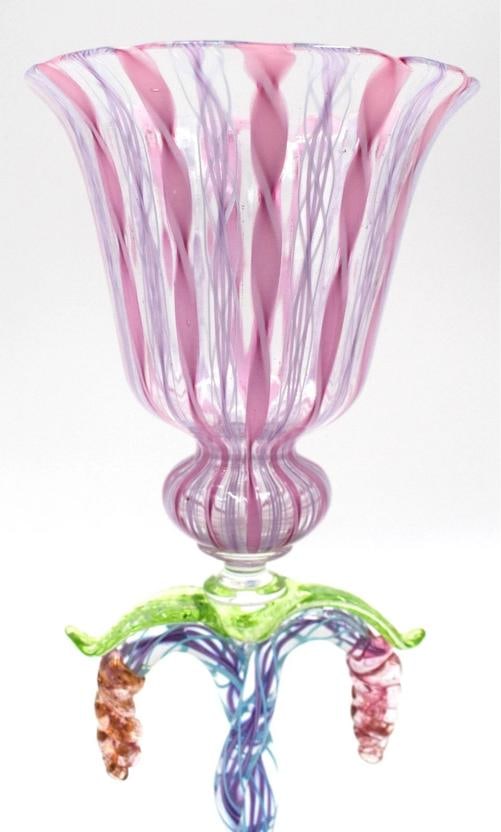 Amazing Antique Venetian Murano Hand Blown Presentation Goblet, Circa 1920 - 4