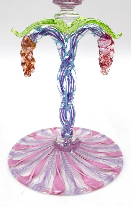 Amazing Antique Venetian Murano Hand Blown Presentation Goblet, Circa 1920 - 5