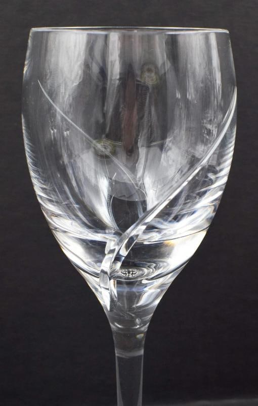 6 Waterford Cut Glass Water Goblets - Signed, Siren Pattern - 6