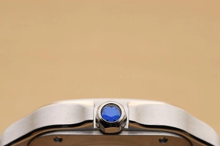 2023 CARD CARTIER SANTOS MEDIUM WSSA0061 41.9MM GREEM ROMAN STEEL WATCH - 10