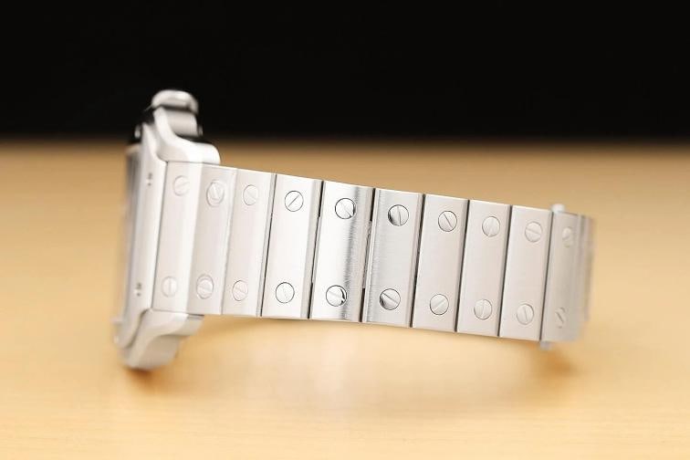 2023 CARD CARTIER SANTOS MEDIUM WSSA0061 41.9MM GREEM ROMAN STEEL WATCH - 5