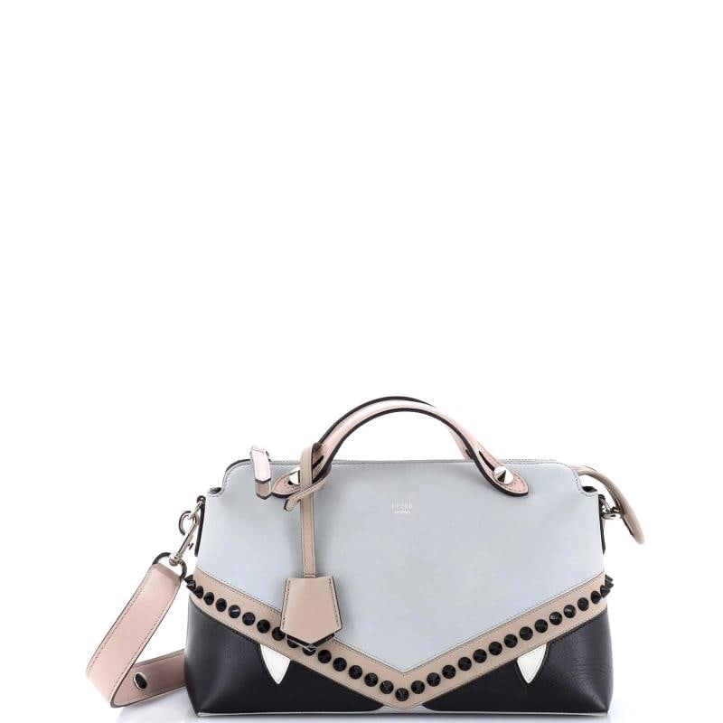 Fendi Monster By The Way Satchel Studded Leather Medium: Accessories: Dust Bag, Clochette, With Strap Measurements: Height 7", Width 10.5", Depth 4". Condition: Pre-owned - Good,Brand: Fendi,Exterior Material: Leather,Style: Satchels,Exterior Color: