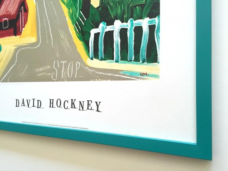 DAVID HOCKNEY RARE 1989 LITHOGRAPH PRINT FRAMED POSTER "HANCOCK ST. W HOLLYWOOD" - 12