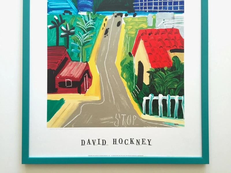 DAVID HOCKNEY RARE 1989 LITHOGRAPH PRINT FRAMED POSTER "HANCOCK ST. W HOLLYWOOD" - 3