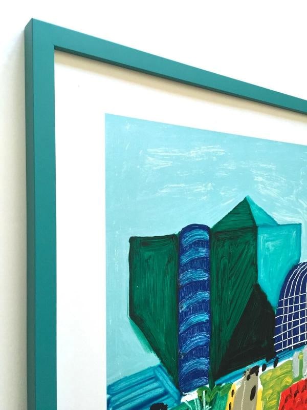 DAVID HOCKNEY RARE 1989 LITHOGRAPH PRINT FRAMED POSTER "HANCOCK ST. W HOLLYWOOD" - 4