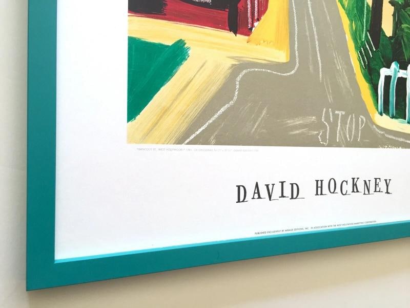 DAVID HOCKNEY RARE 1989 LITHOGRAPH PRINT FRAMED POSTER "HANCOCK ST. W HOLLYWOOD" - 6
