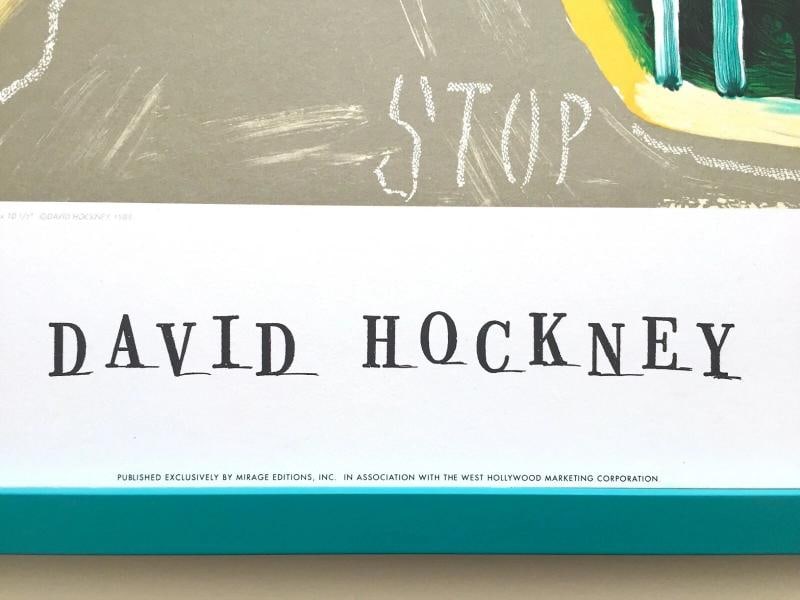 DAVID HOCKNEY RARE 1989 LITHOGRAPH PRINT FRAMED POSTER "HANCOCK ST. W HOLLYWOOD" - 8