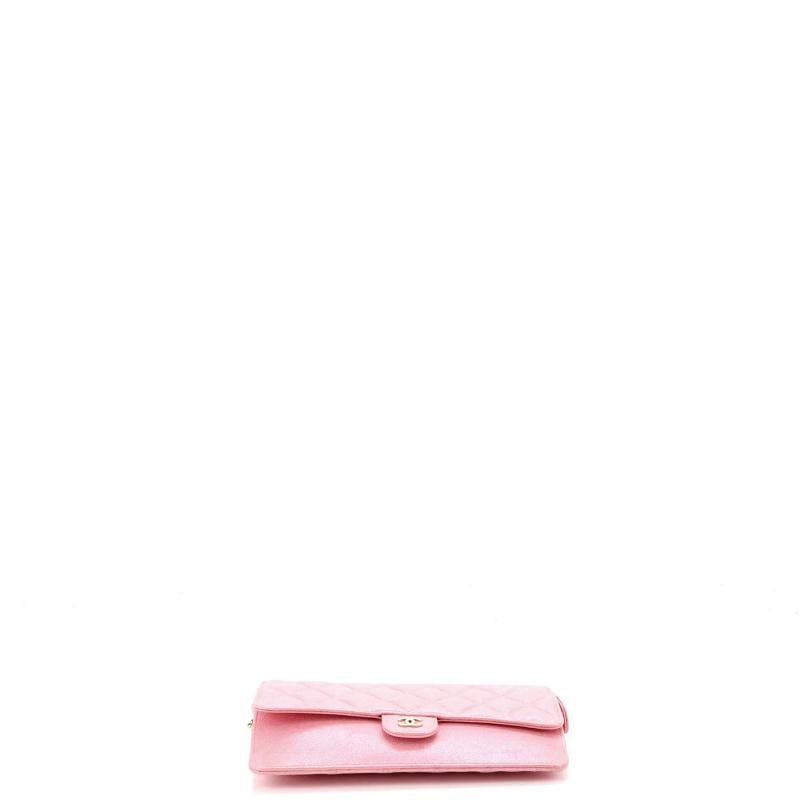 Chanel Classic Flap Zip Wristlet Pouch Quilted Iridescent Caviar - 5