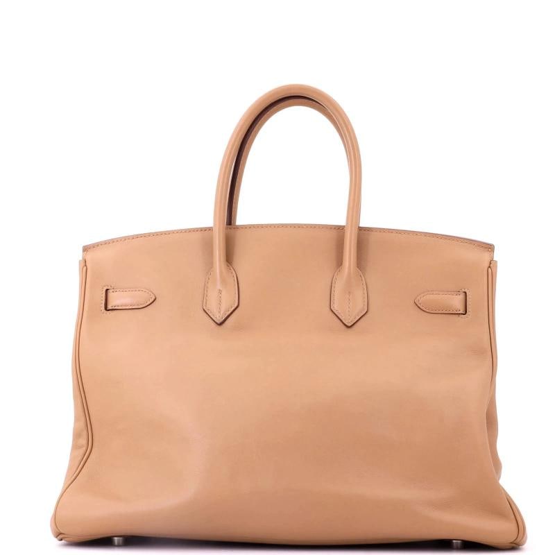 Hermes Birkin Handbag Brown Swift with Palladium Hardware 35 - 3