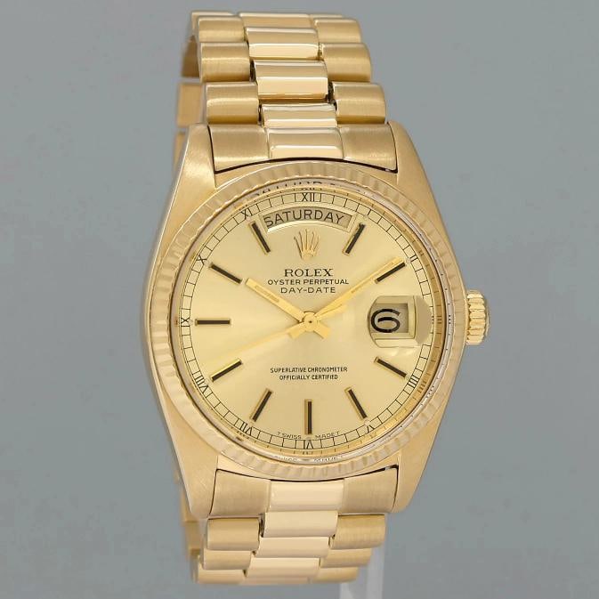 Rolex President Day-Date Champagne Stick 18038 Quickset Yellow Gold Watch Box - 3