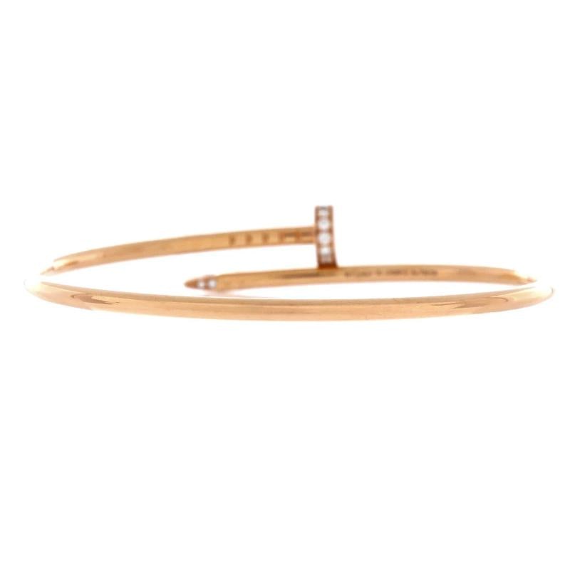 Cartier Juste un Clou Bracelet 18K Rose Gold with Diamonds Small - 3