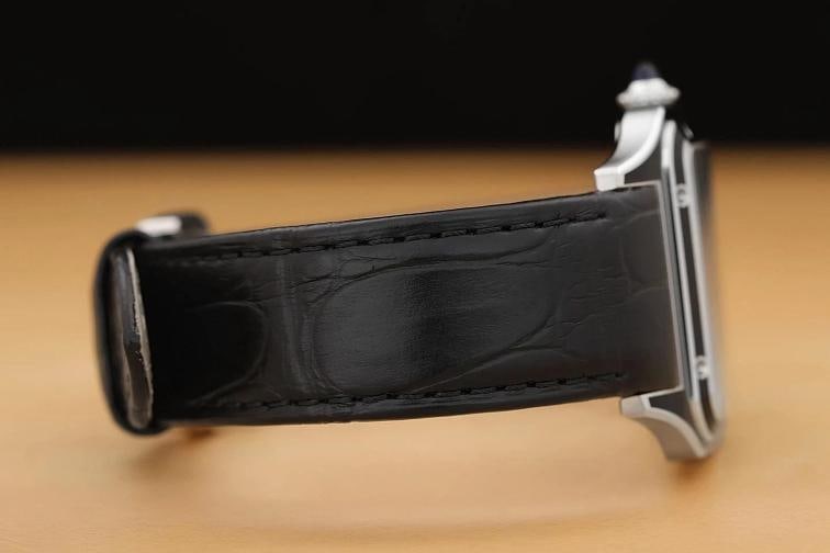 2024 B&P CARTIER SANTOS DUMONT WSSA0046 BLACK STAINLESS STEEL LEATHER WATCH - 9