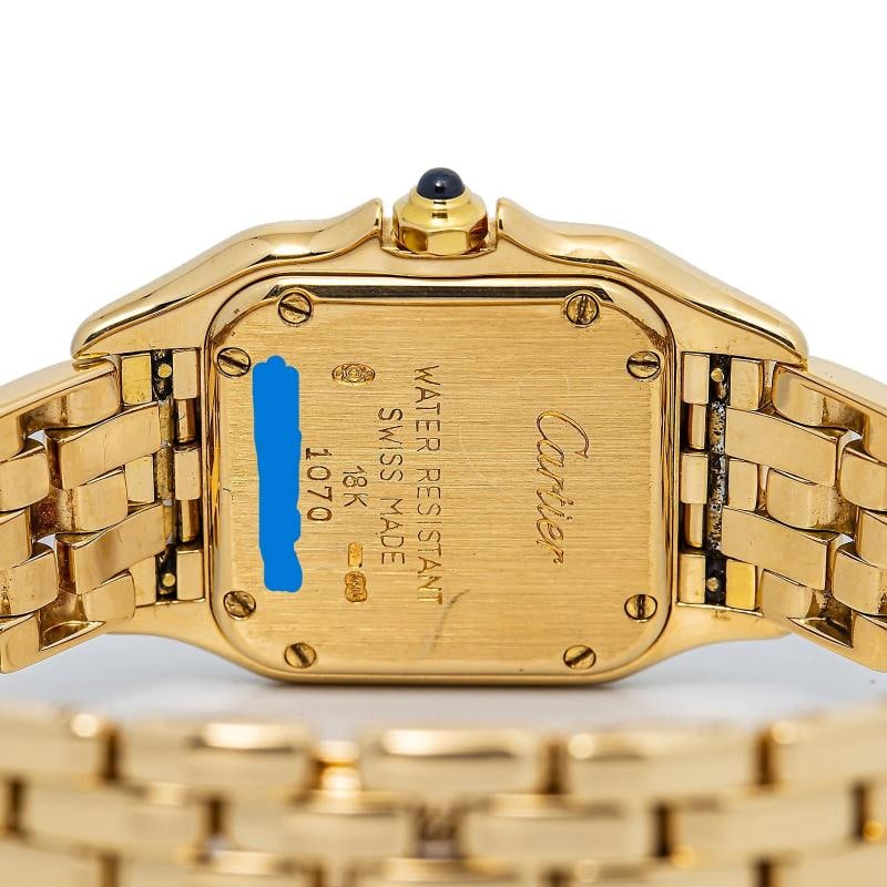Cartier Panthere 10702 W25022B9 1996 paper 18k YG Patina White Dial Quartz 22mm - 5