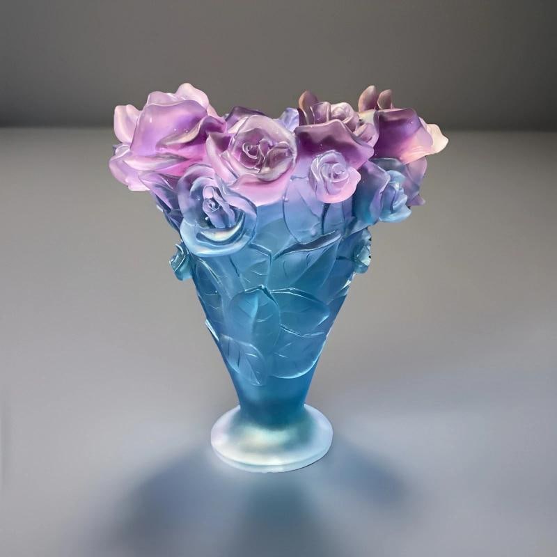 Xl Nancy Daum Style Blue Multi Rose Vase H9Ã¢â‚¬Â?W9Ã¢â - 2