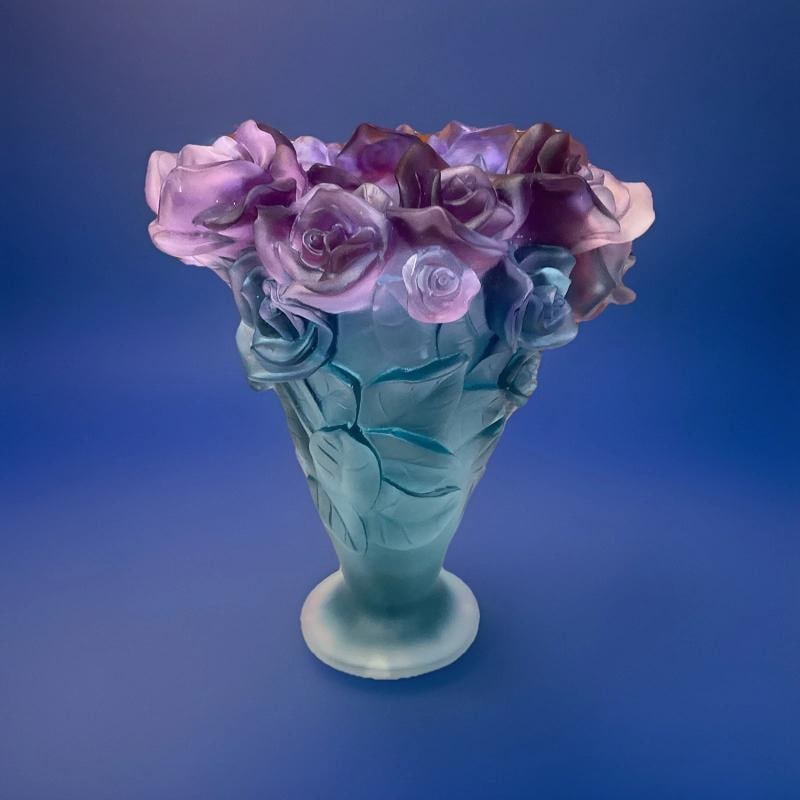 Xl Nancy Daum Style Blue Multi Rose Vase H9Ã¢â‚¬Â?W9Ã¢â - 7