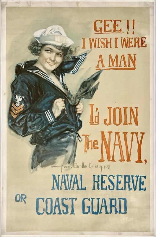Original Vintage Poster GEE! I WISH I WERE A MAN JOIN THE NAVY WWI World War OL: Condition: Used,Conflict: WW I (1914-18),Theme: Militaria,Original/Reproduction: Original,Region of Origin: United States,Country of Origin: United States,Modified Item: No Condition: Fair * (linen ba