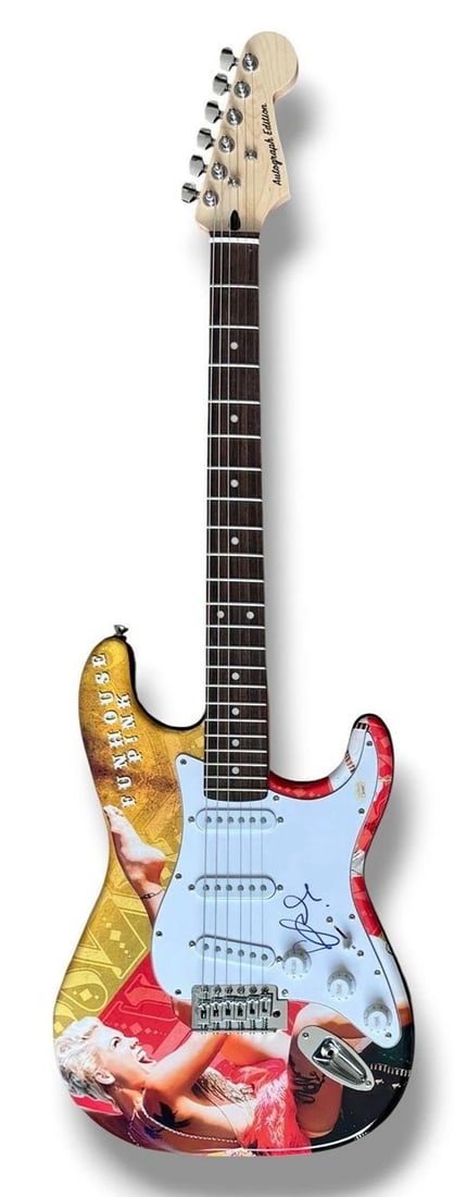 Pink Signed Guitar Custom Graphics JSA COA P!nk Funhouse Alecia Moore - 2