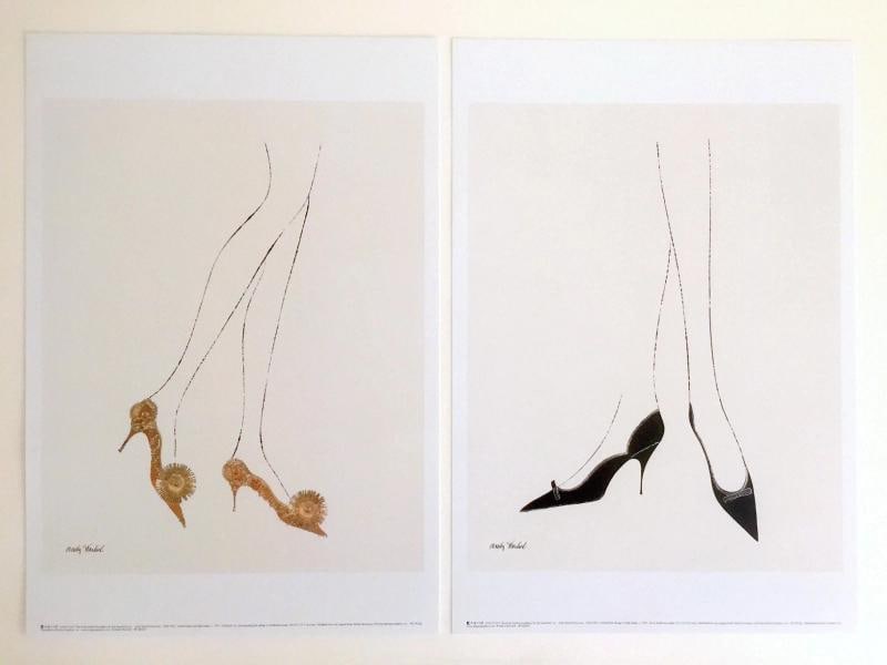 ANDY WARHOL FOUNDATION POP ART POSTER PRINTS " HIGH HEELS SHOES " 1957 2PC SET - 10