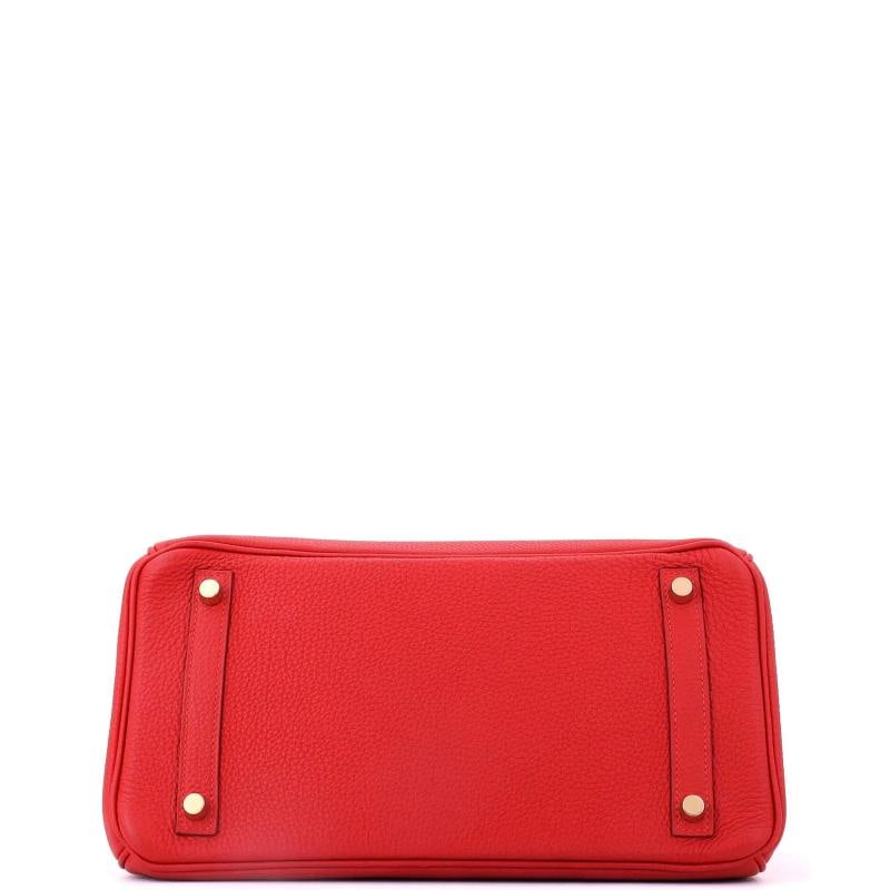 Hermes Birkin Handbag Red Togo with Gold Hardware 30 - 5