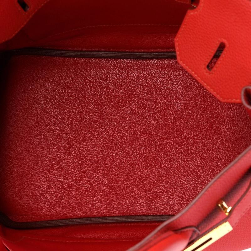 Hermes Birkin Handbag Red Togo with Gold Hardware 30 - 6