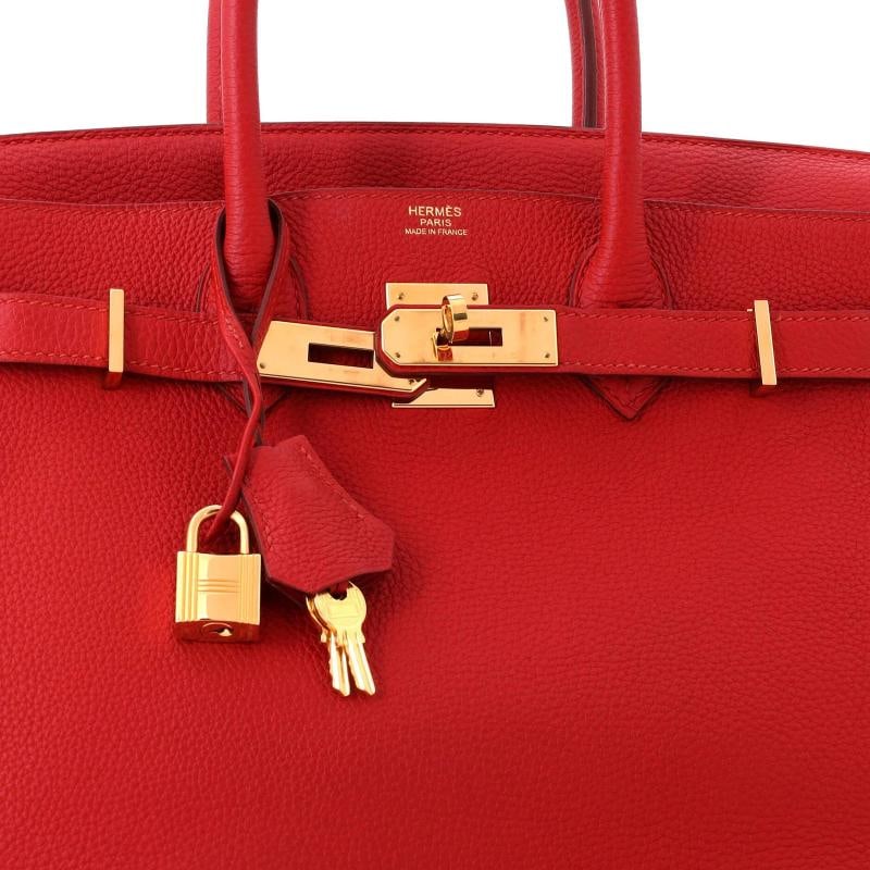 Hermes Birkin Handbag Red Togo with Gold Hardware 30 - 7